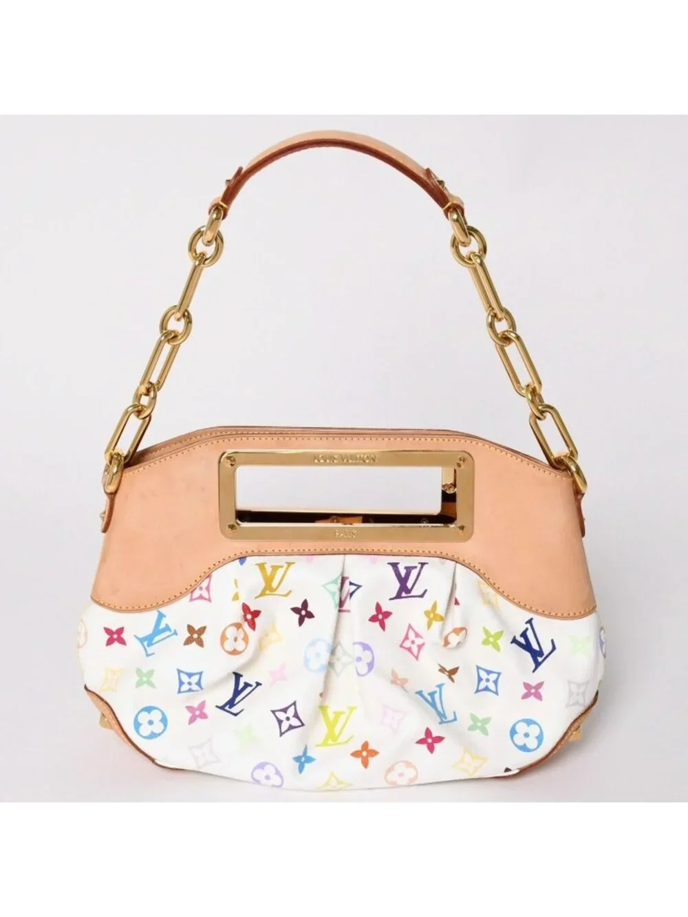 Louis Vuitton Monogram Multicolor Judy PM Takashi Murakami Handbag White